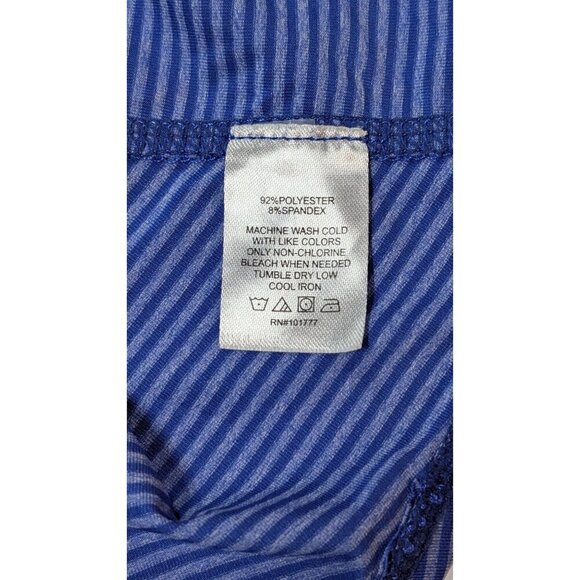 Lola Tank Top Blue Striped Racerback Active Athletic Running Training Women's S - Picture 4 of 6